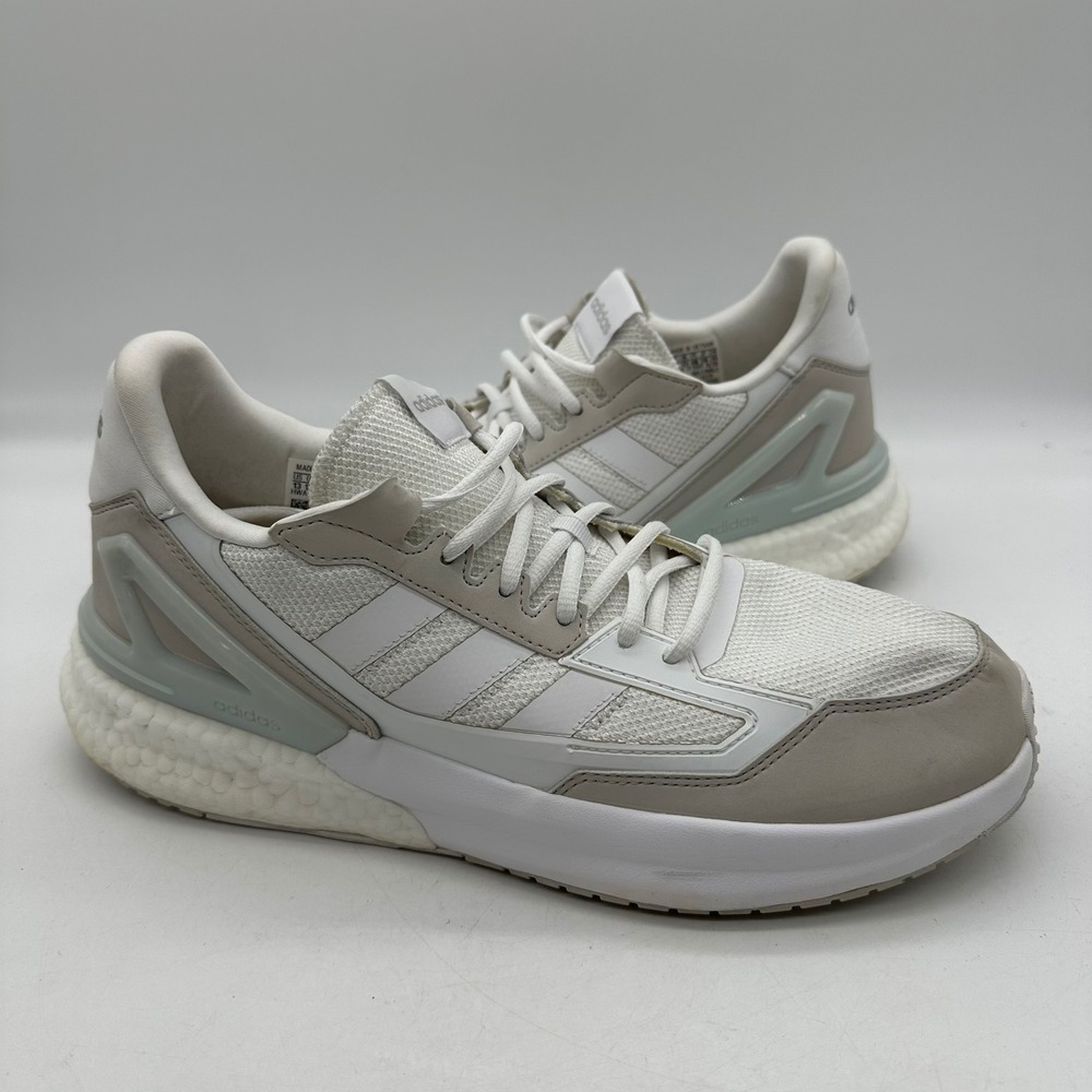 Adidas GX3139 Mens 13 Nebzed Super Boost "Cloud White" White/Grey Running Shoes
